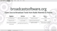 Desktop Screenshot of broadcastsoftware.org